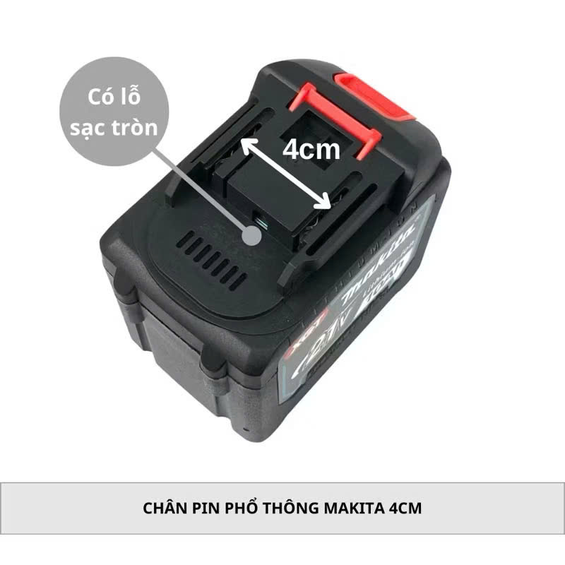 Một trong những ưu điểm lớn nhất của dòng pin Makita 21V này là thiết kế chân pin M21 phổ thông, giúp tương thích với hầu hết các máy khoan, máy cắt, máy mài và các thiết bị Makita trên thị trường